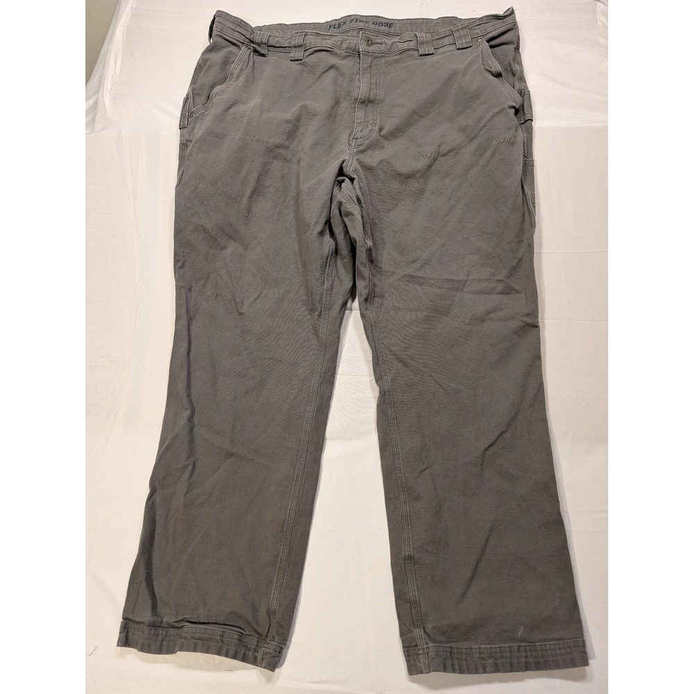 Duluth Trading Co Men's 44/32 Flex Fire Hose Relaxed Fit Work Pants Gray Work